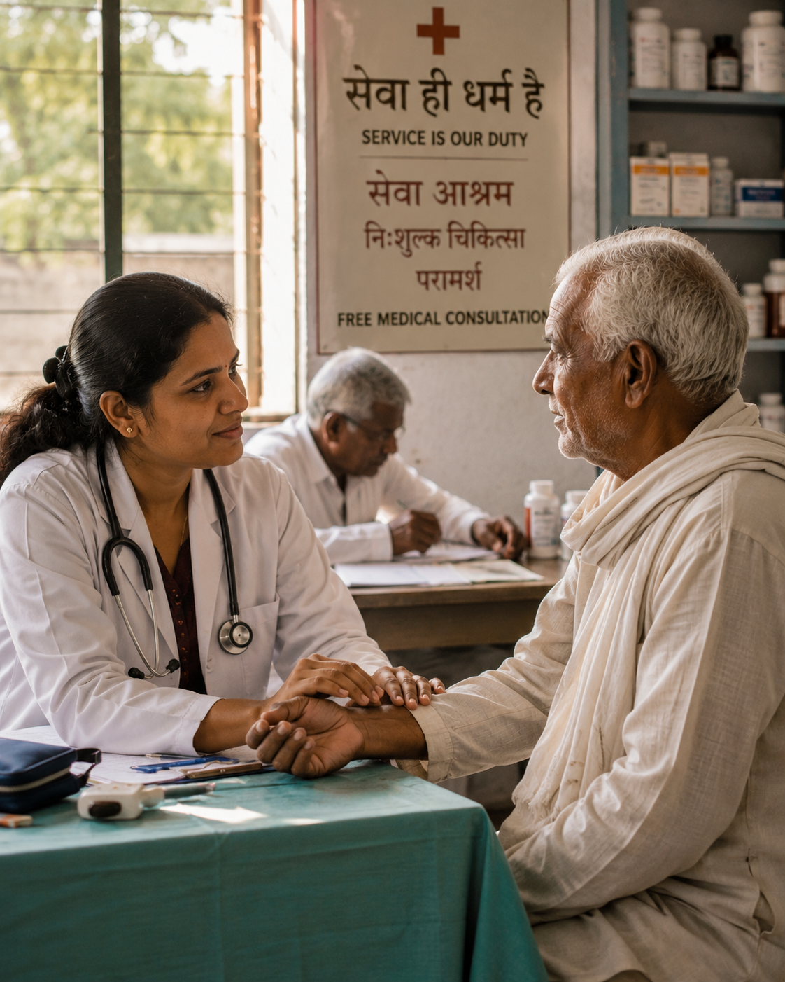 Healthcare: The charitable clinic at work at Pronabananda Sevashram